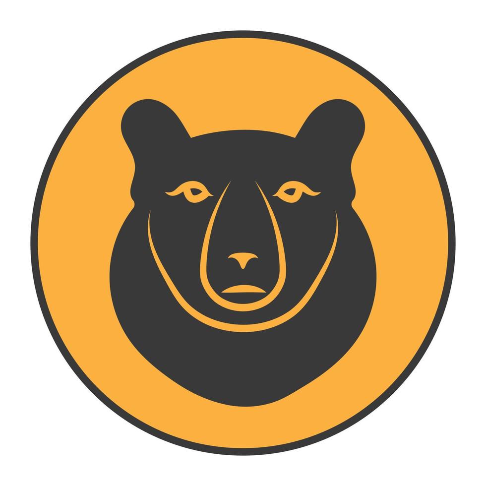 grizzly Björn eller polär Björn platt vektor Färg ikon för appar och hemsida