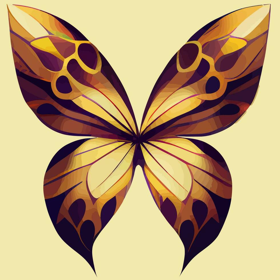 illustration vektor grafisk av elegant guld fjäril hand dragen stam- stil isolerat för produkt logotyp eller grafik posters vägg konst vinyl dekaler