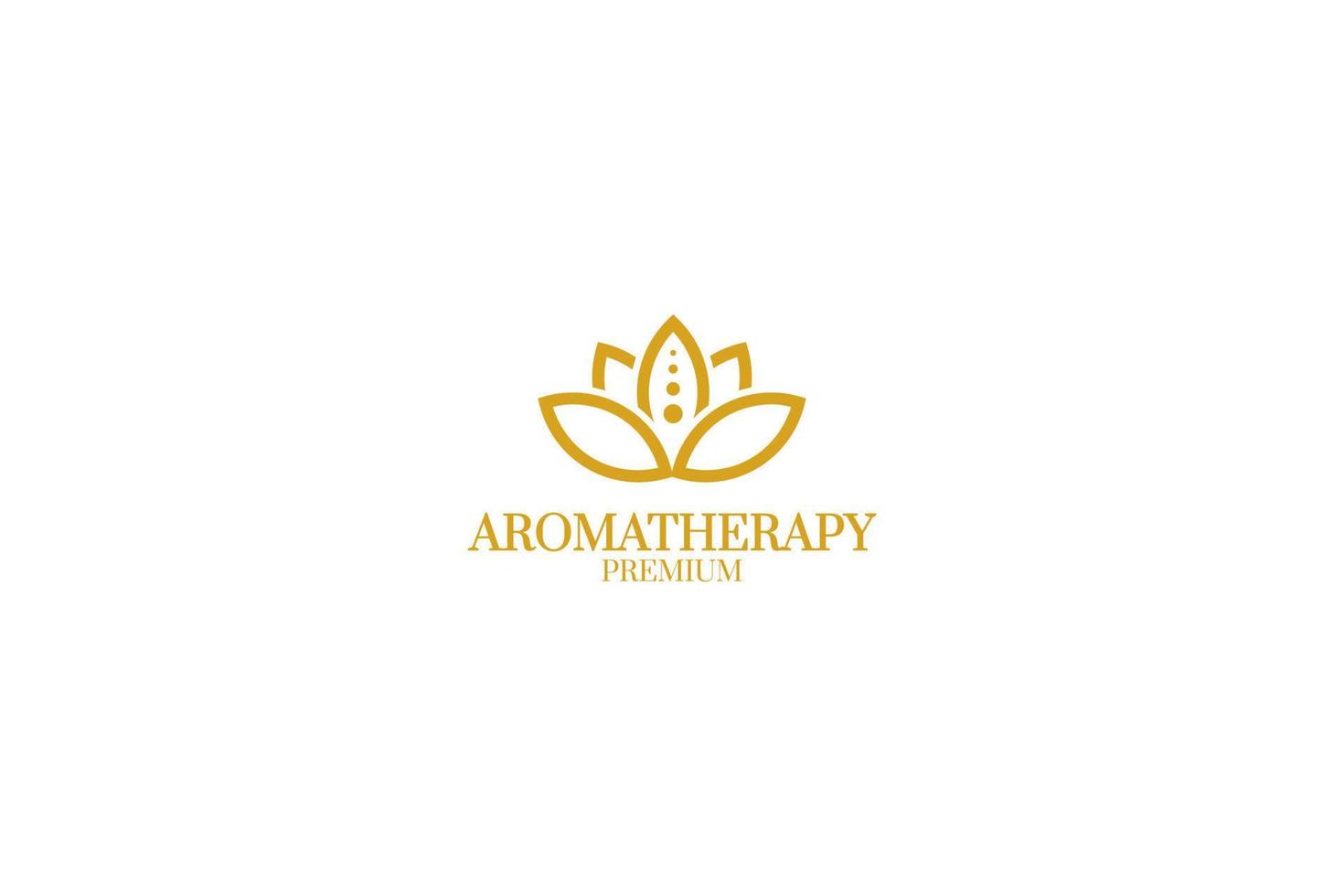 flache natürliche aromatherapie-logo-design-vektor-schablonenillustration vektor