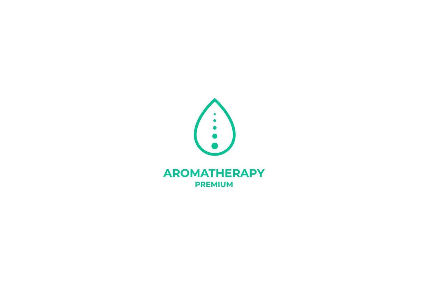 platt naturlig aromaterapi logotyp design vektor mall illustration