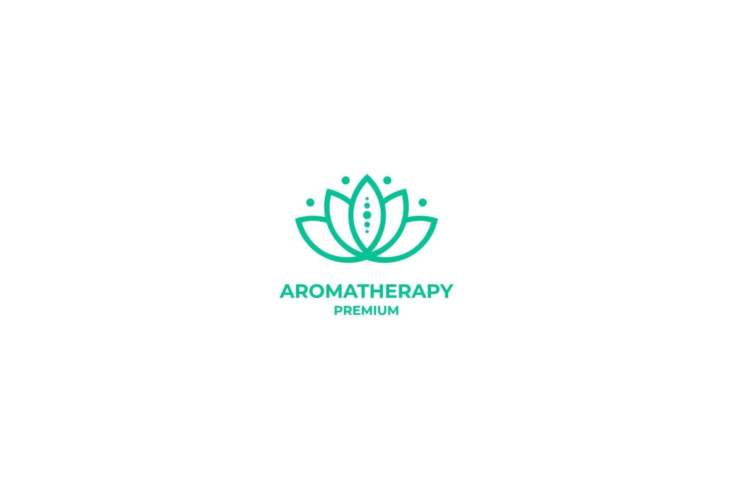 platt naturlig aromaterapi logotyp design vektor mall illustration