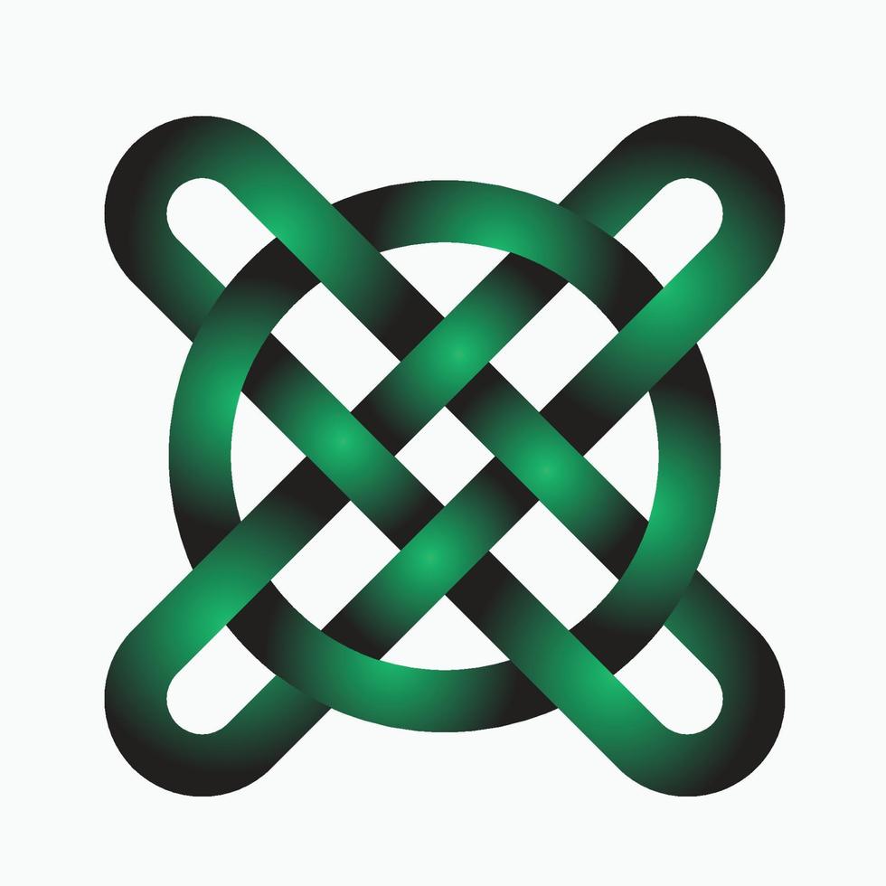 Vektordesign mit keltischem Knoten vektor