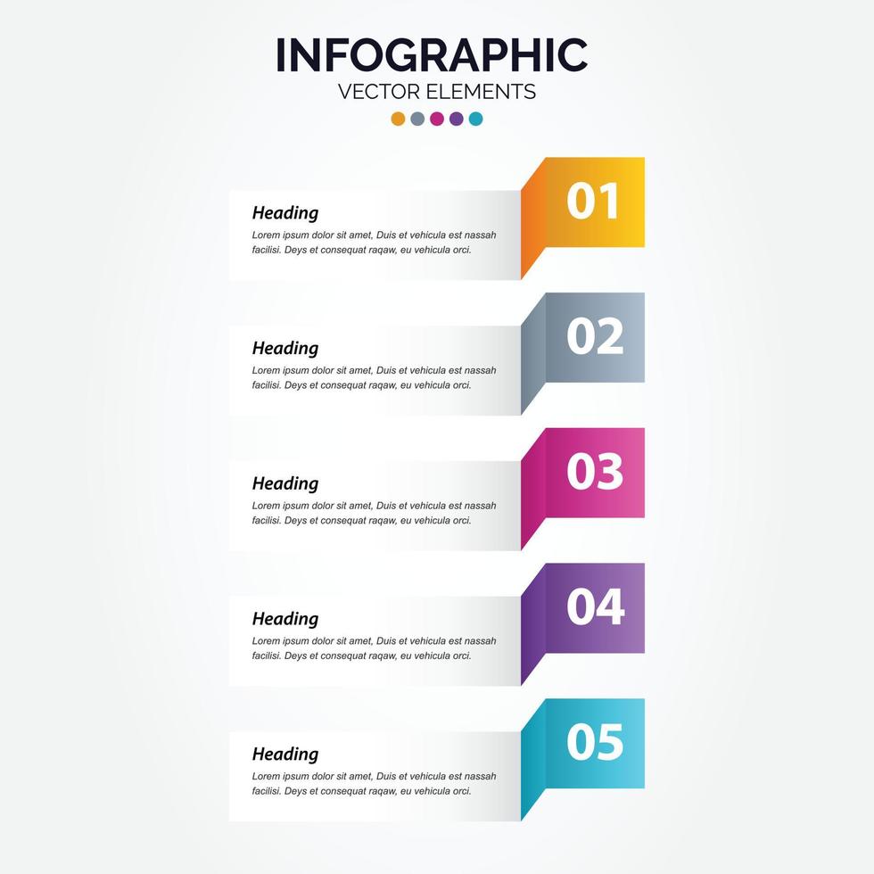 Vektor vertikales Infografik-Design mit dünnen Linien mit Symbolen und 5 Optionen oder Schritten. vertikale Infografik für Geschäftskonzept. kann für Präsentationsbanner verwendet werden. Workflow-Layout