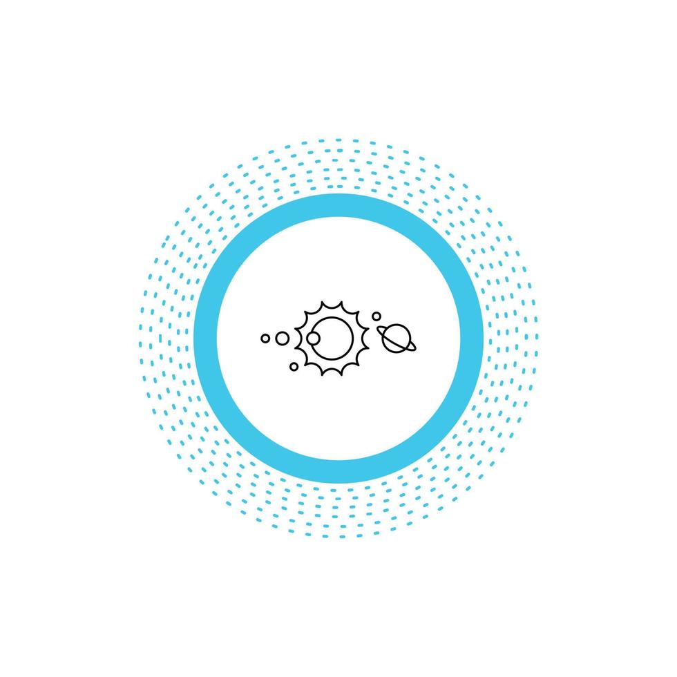sol. systemet. universum. sol- systemet. astronomi linje ikon. vektor isolerat illustration