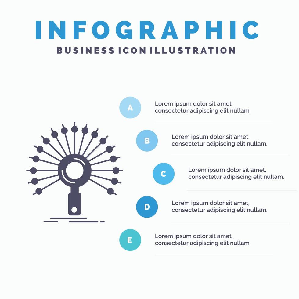 Daten. Information. informativ. Netzwerk. Abruf-Infografik-Vorlage für Website und Präsentation. Glyph graues Symbol mit blauer Infografik-Stil-Vektorillustration. vektor