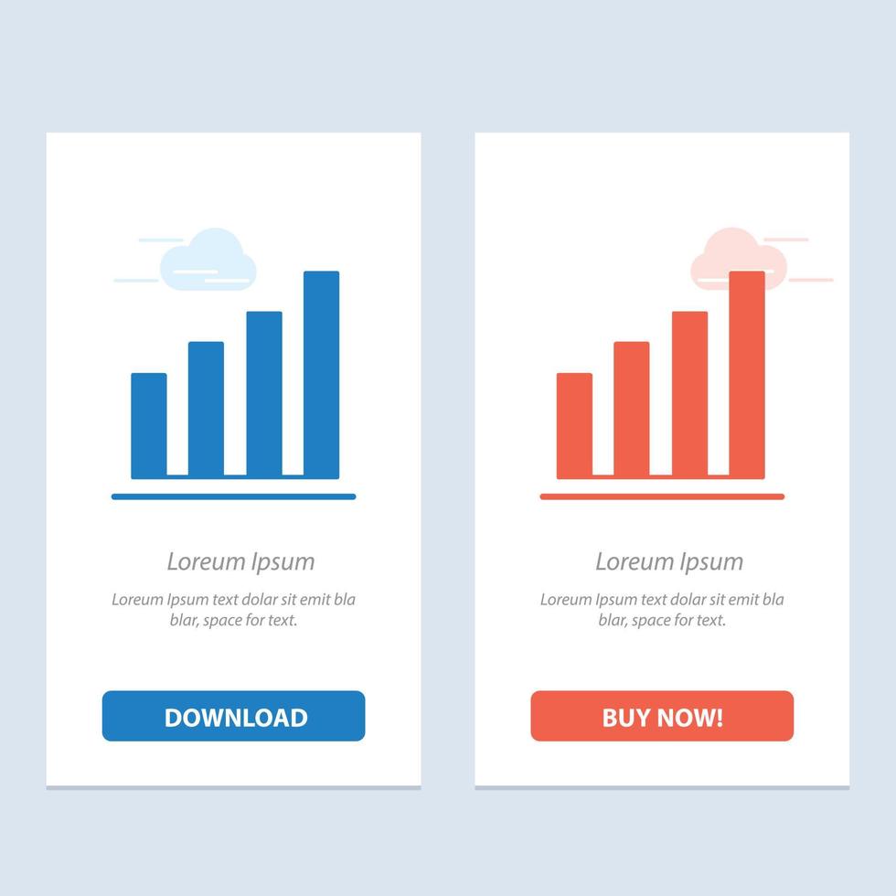 analytisk gränssnitt signal användare blå och röd ladda ner och köpa nu webb widget kort mall vektor