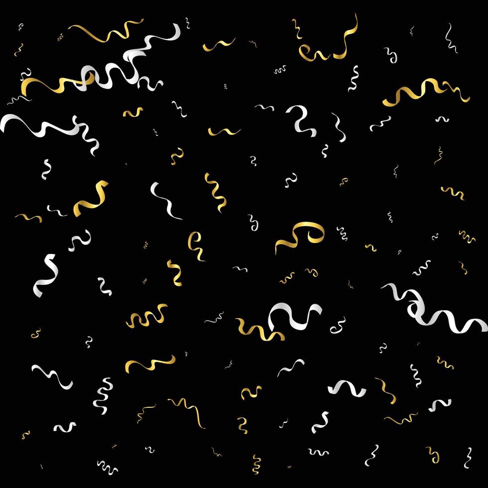 gyllene konfetti isolerat. festlig bakgrund. vektor illustration