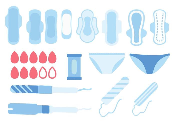 Free Feminime Hygiene Icons Vektor
