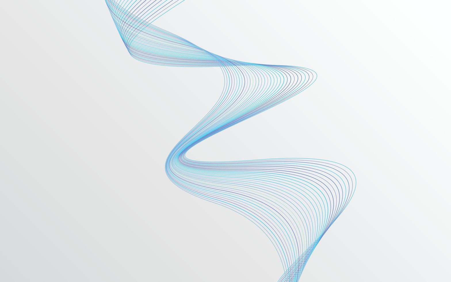 eleganta blå vågig rader abstrakt bakgrund design vektor