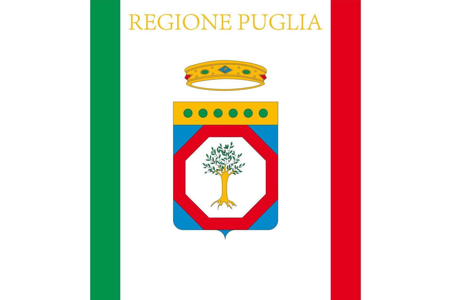 apulia flagga. område av Italien. vektor illustration.