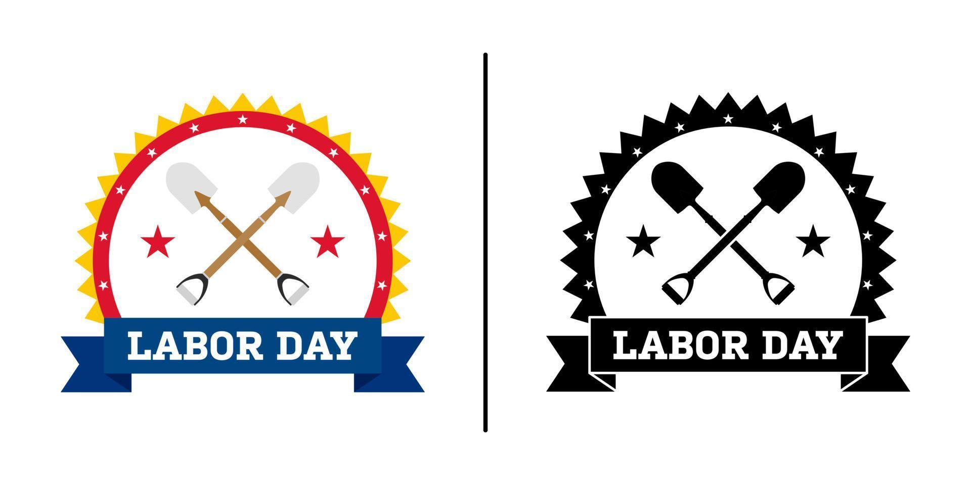 Happy Labor Day Banner isoliert auf weißem Hintergrund vektor