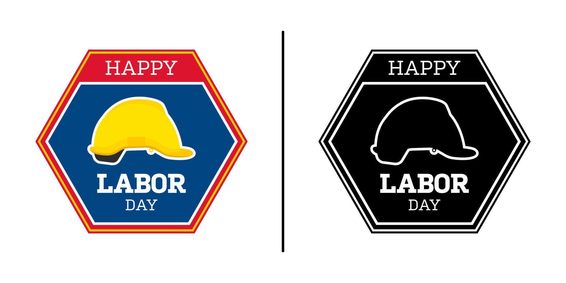 Happy Labor Day Banner isoliert auf weißem Hintergrund vektor