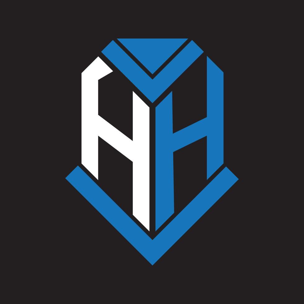 hh-Buchstaben-Logo-Design auf schwarzem Hintergrund. hh kreative Initialen schreiben Logo-Konzept. hh Briefgestaltung. vektor