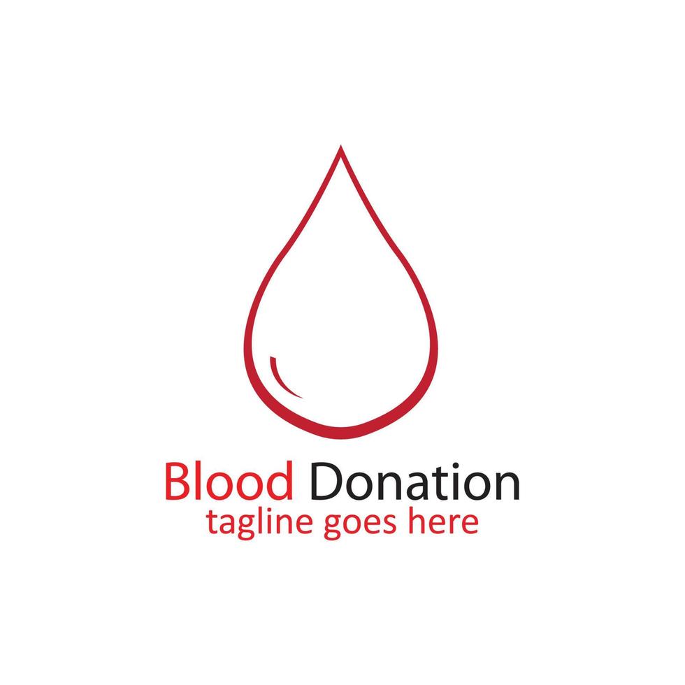 blod donation logotyp mall design vektor