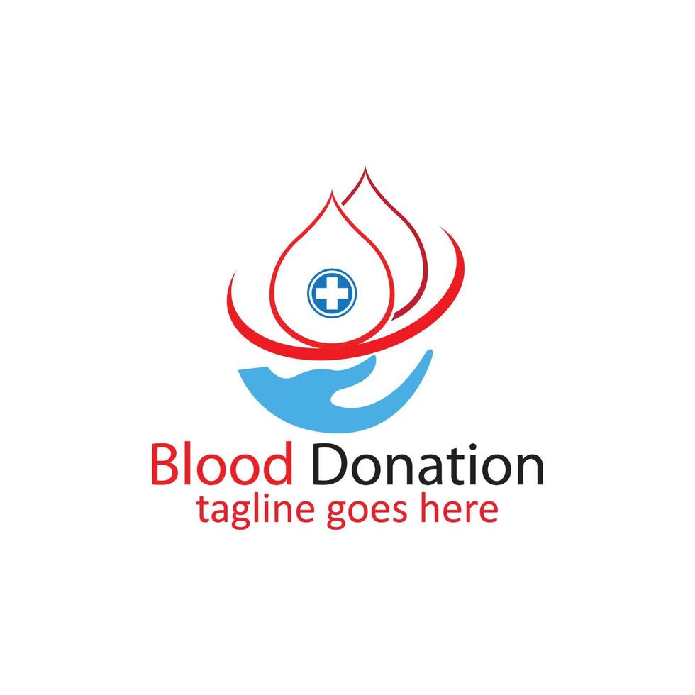 Design-Vektor für Blutspende-Logo-Vorlagen vektor