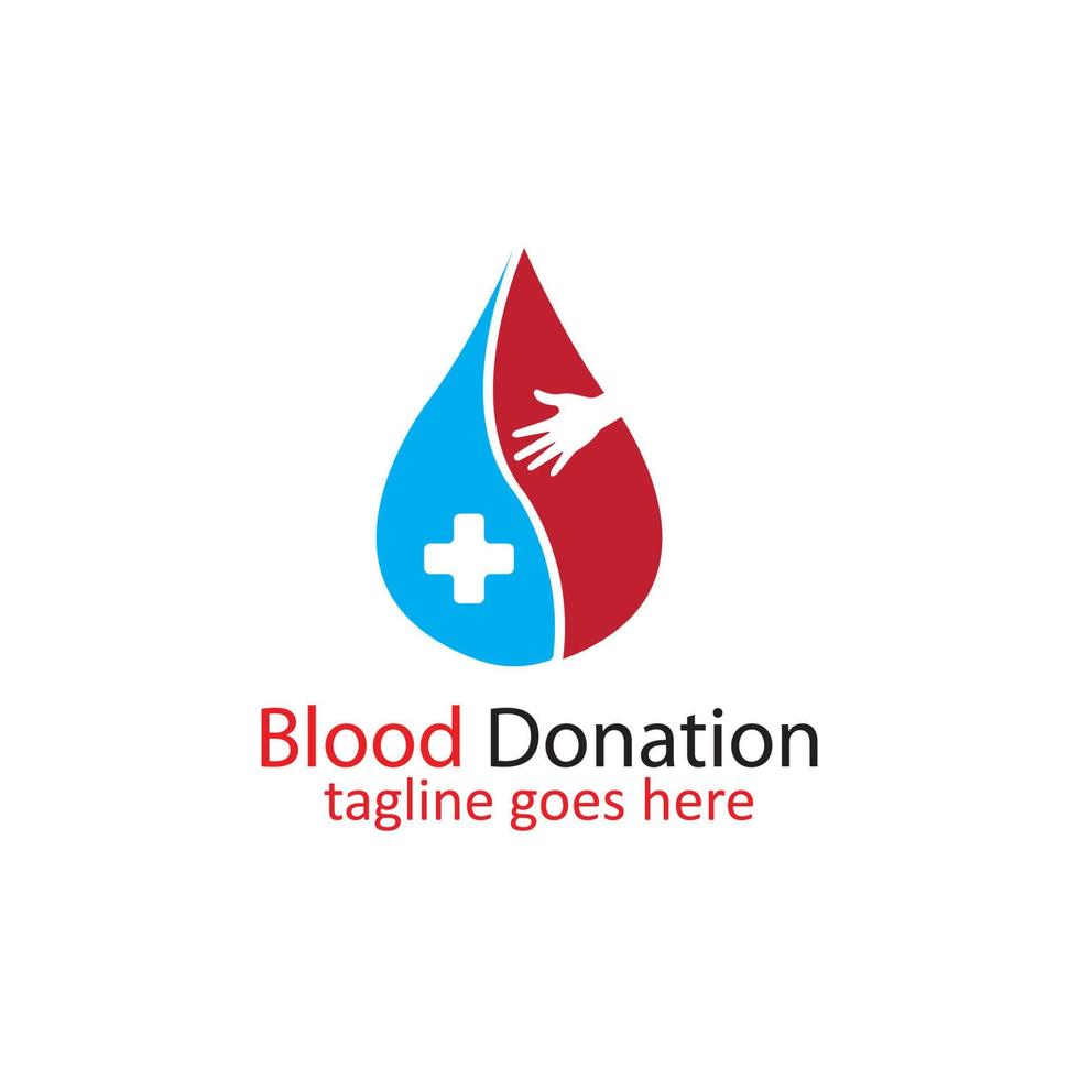 blod donation logotyp mall design vektor