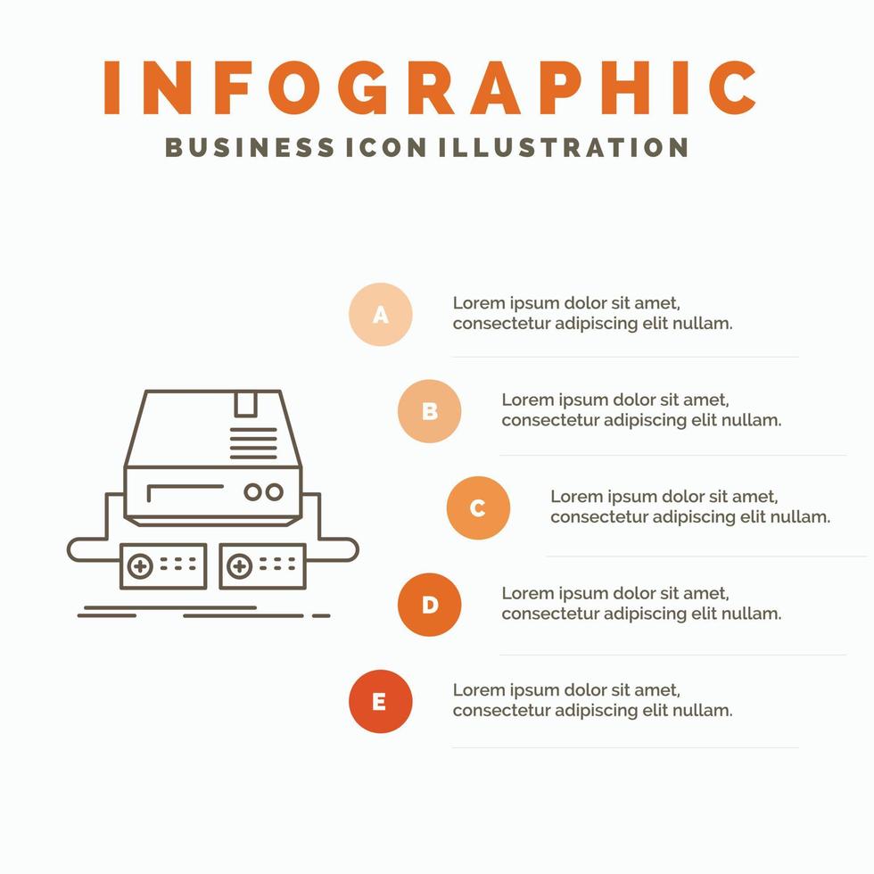 trösta. spel. spelande. vaddera. kör infographics mall för hemsida och presentation. linje grå ikon med orange infographic stil vektor illustration