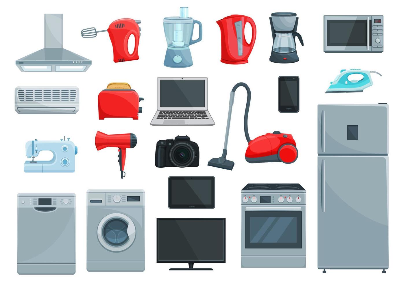Symbole für Haushaltsgeräte und Küchengeräte vektor