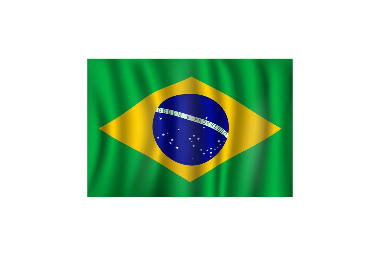 vektor flagga av Brasilien. brasiliansk nationell symbol