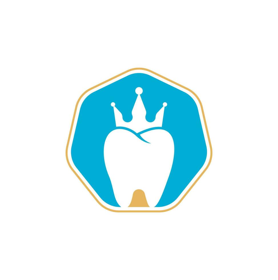 King Dental Logo entwirft Konzeptvektor. Logo-Symbol für Zahngesundheit. vektor