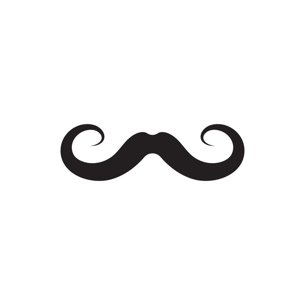 mustasch ikon mall vektor