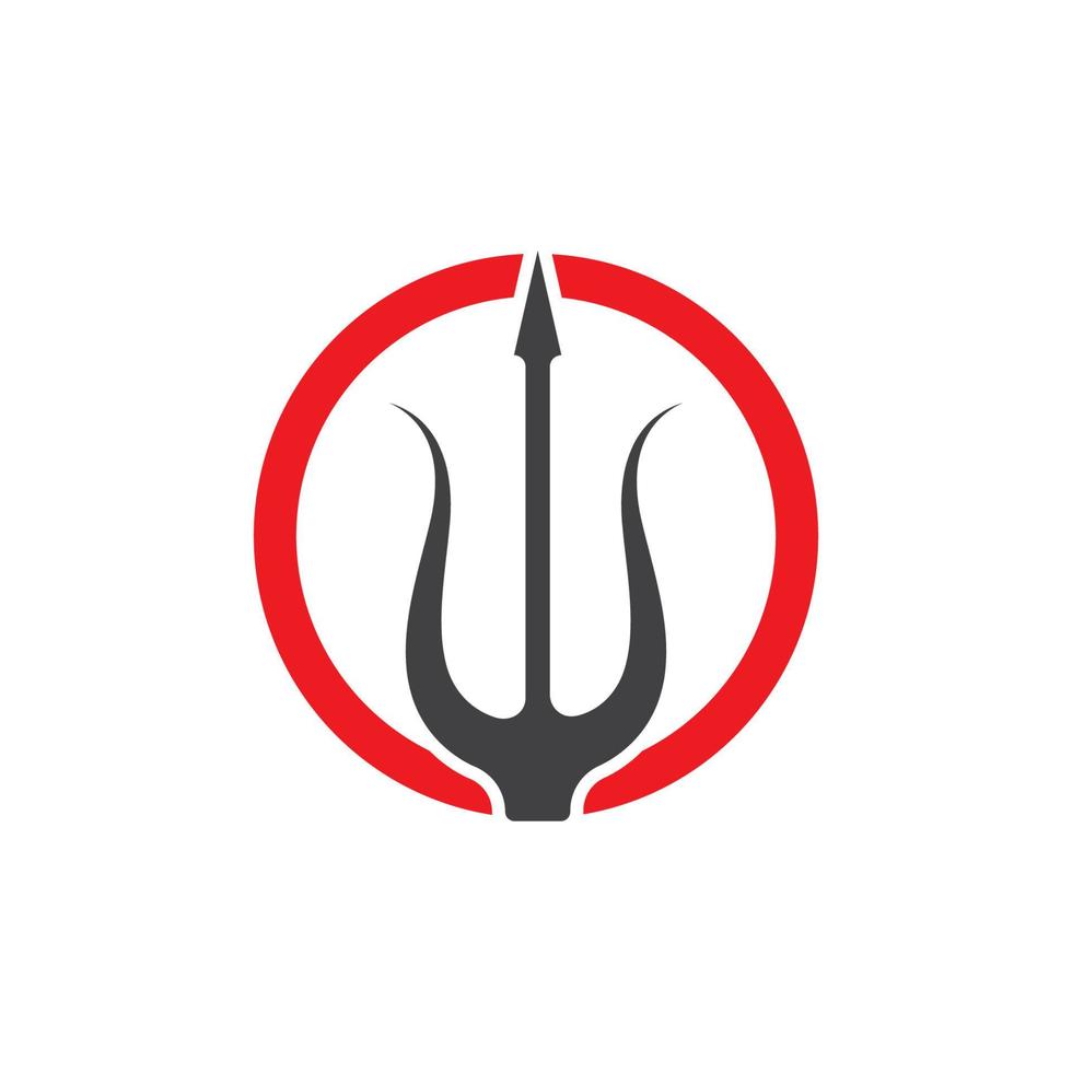 Dreizack-Logo-Vorlage vektor