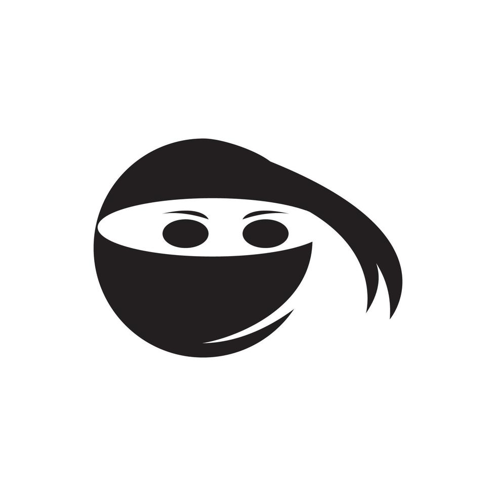 ninja ansikte logotyp vektor