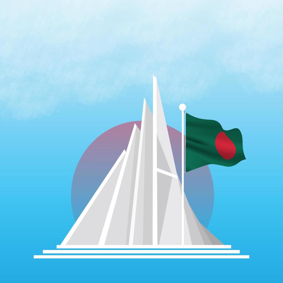 bangladesch unabhängig und siegestag social media post design vektor