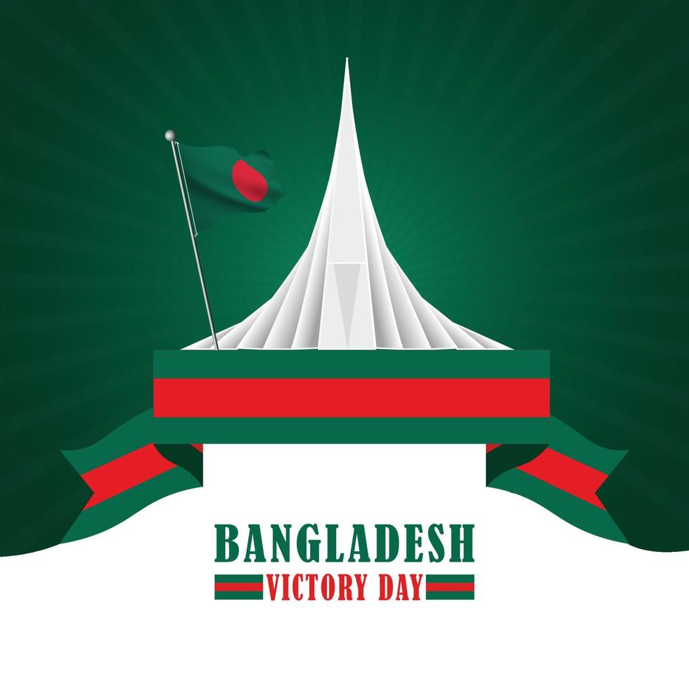 bangladesh oberoende och seger dag social media posta design vektor