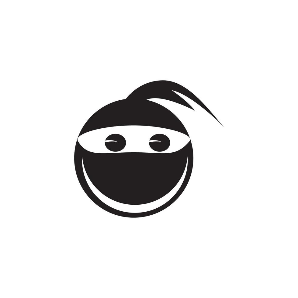 ninja ansikte logotyp vektor