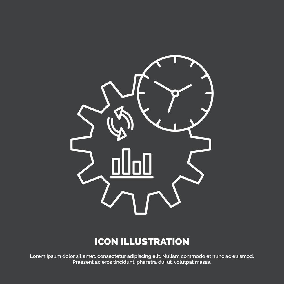 företag. teknik. förvaltning. bearbeta ikon. linje vektor symbol för ui och ux. hemsida eller mobil Ansökan