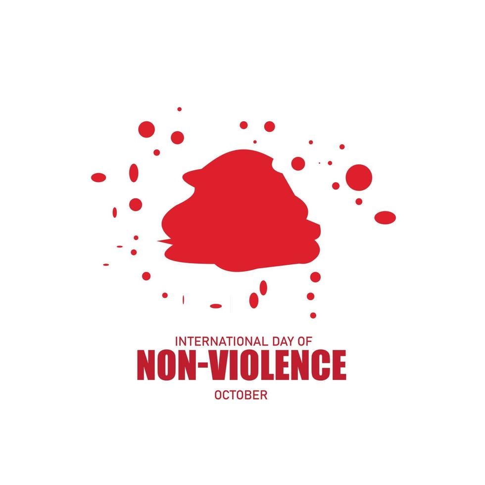 Vektorillustration des internationalen Tages der Gewaltlosigkeit. schlichtes und elegantes Design vektor