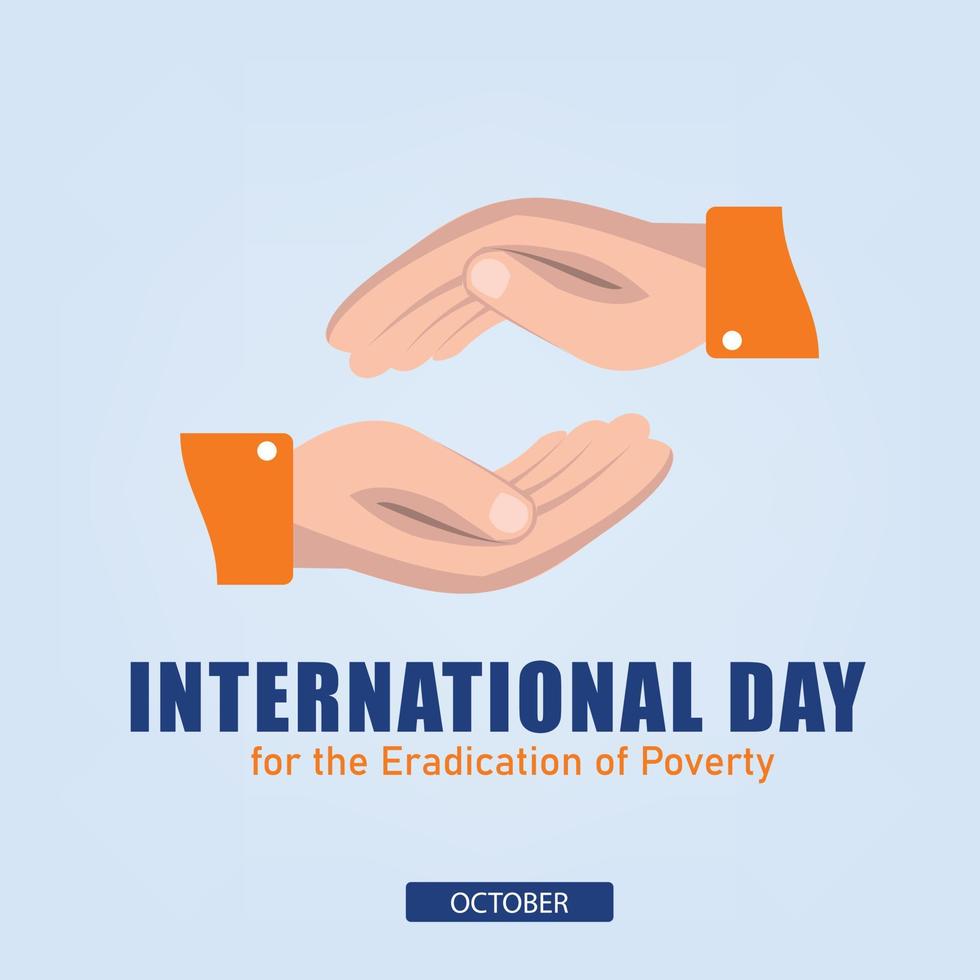 internationell dag för de utrotning av fattigdom vektor. enkel och elegant design vektor
