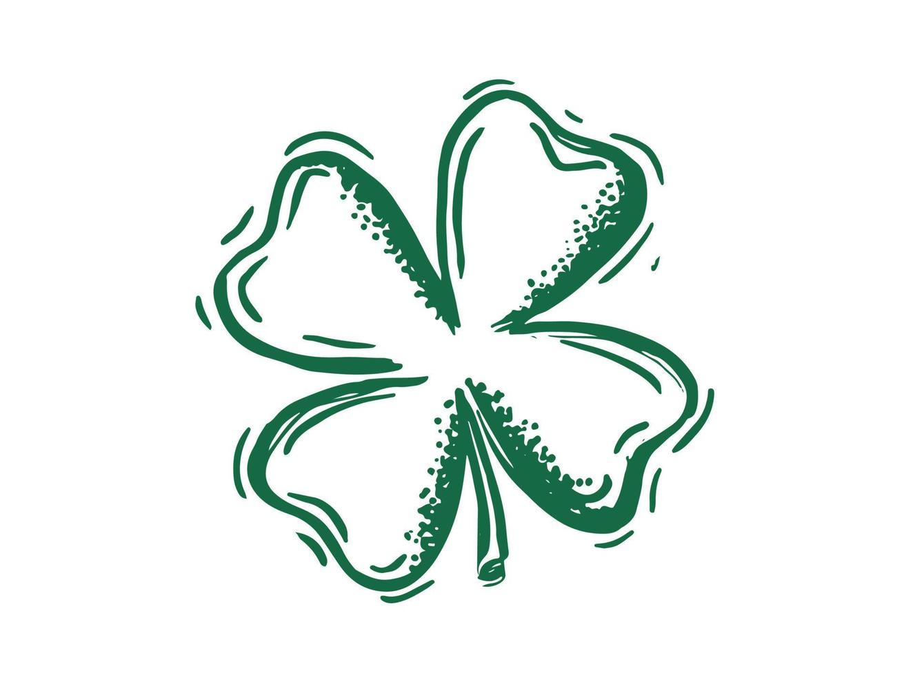 st. Patricks dag. klöver blad retro stil emblem. vektor