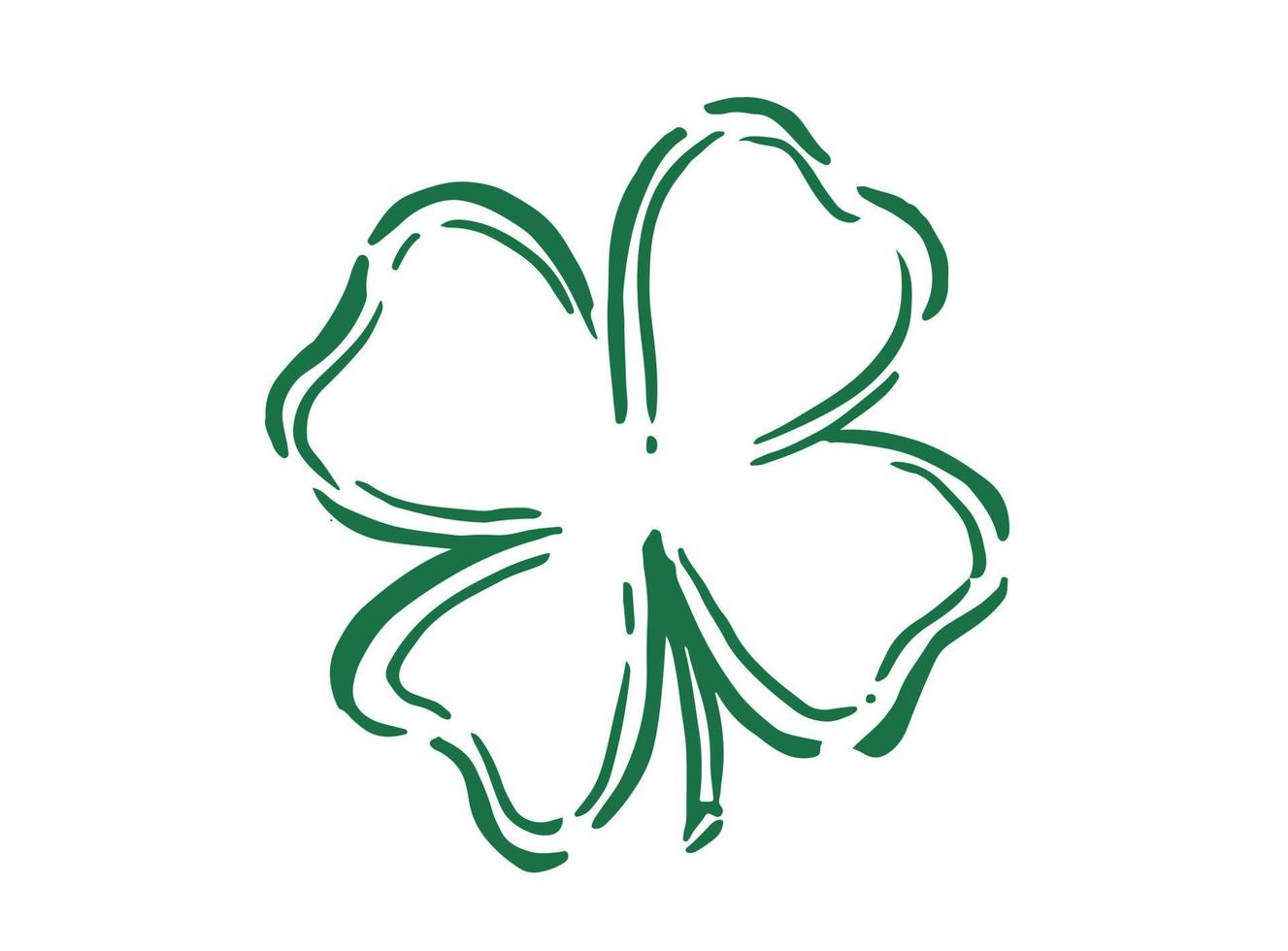 st. Patricks dag. klöver blad retro stil emblem. vektor