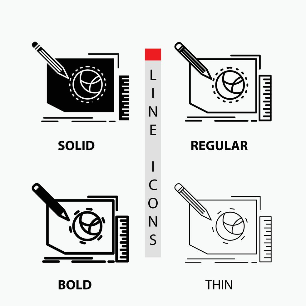 Inhalt. Entwurf. rahmen. Seite. Textsymbol in dünn. regulär. fette Linie und Glyphenstil. Vektor-Illustration vektor