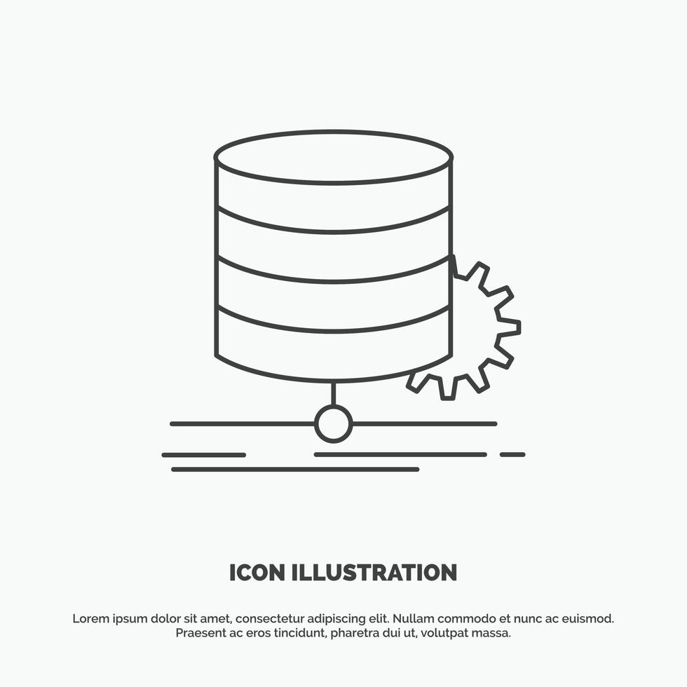 algoritm. Diagram. data. diagram. strömma ikon. linje vektor grå symbol för ui och ux. hemsida eller mobil Ansökan