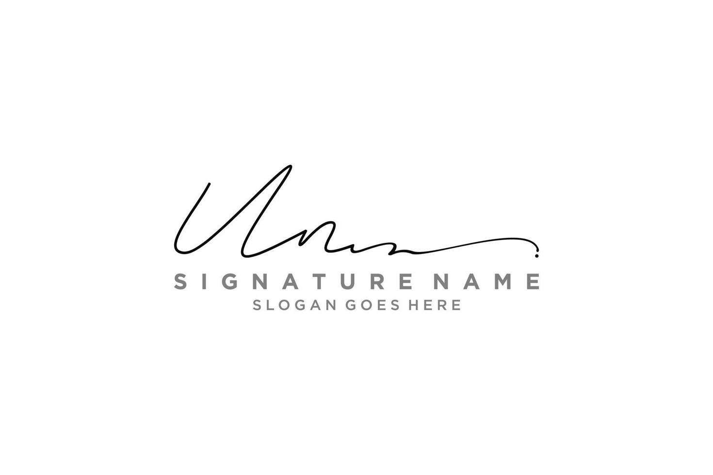 anfängliche UN-Brief-Signatur-Logo-Vorlage elegantes Design-Logo-Zeichen-Symbol-Vorlage-Vektor-Symbol vektor