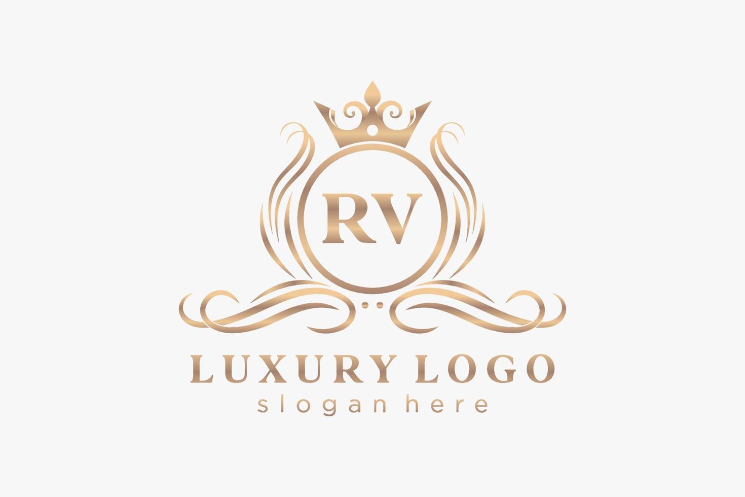 Anfangsbuchstabe Royal Luxury Logo Vorlage in Vektorgrafiken für Restaurant, Lizenzgebühren, Boutique, Café, Hotel, heraldisch, Schmuck, Mode und andere Vektorillustrationen. vektor