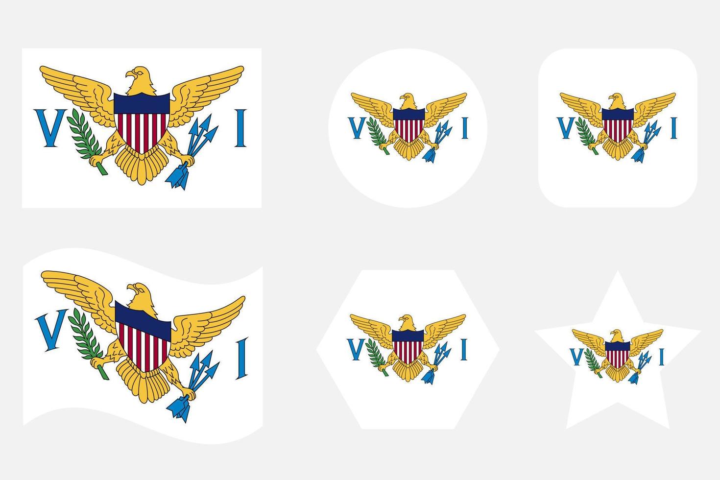 United States Virgin Islands kennzeichnen einfache Illustration für Unabhängigkeitstag oder Wahlen vektor