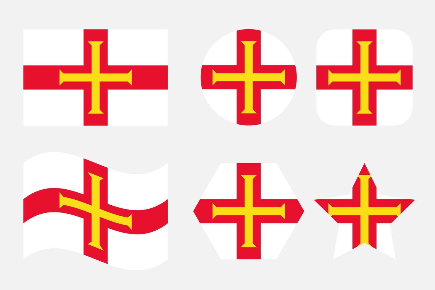 guernsey flag einfache illustration für unabhängigkeitstag oder wahl vektor