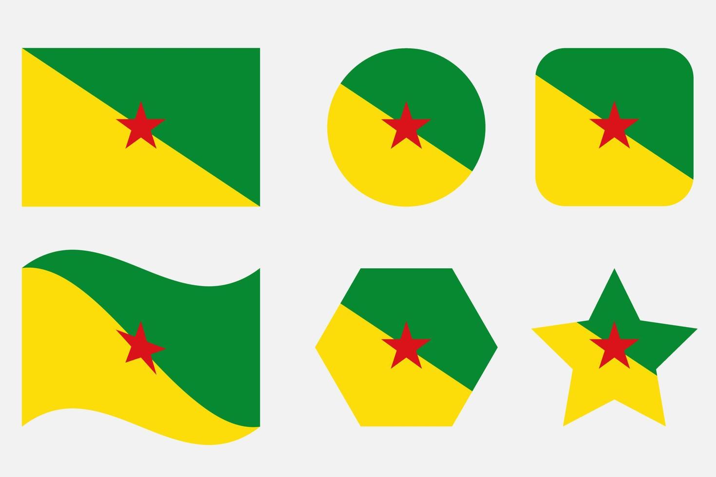 französische guayana flagge einfache illustration für unabhängigkeitstag oder wahl vektor