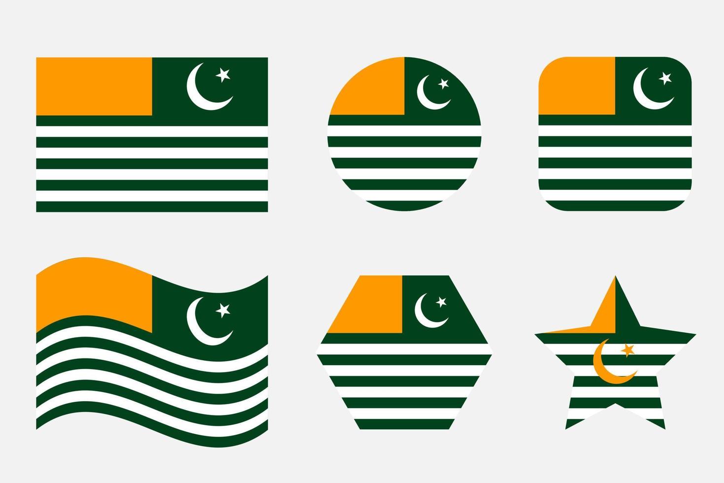 azad jammu och kashmir flagga enkel illustration för oberoende dag eller val vektor