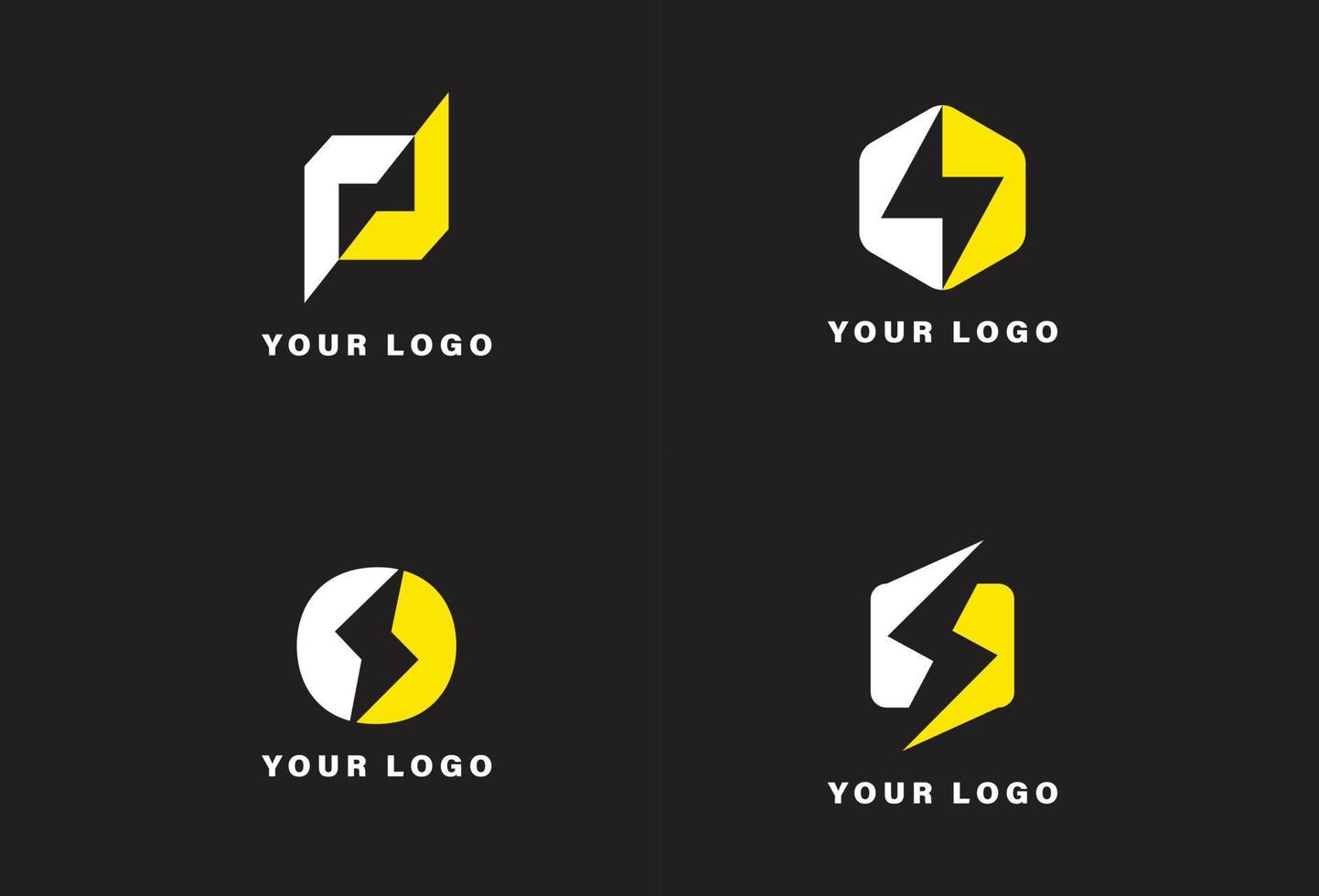 o brev energi logotyp design mall vektor