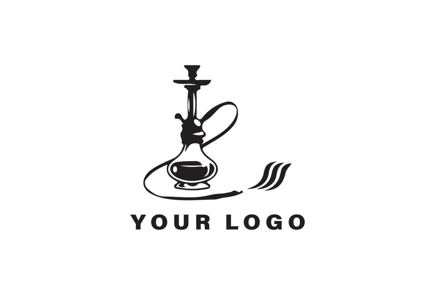 Shisha-Vektor-Logo-Design-Vorlage vektor