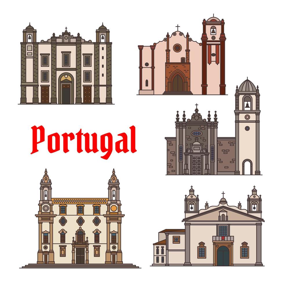 portugiesisches Reise-Wahrzeichen-Symbol für Reisedesign vektor