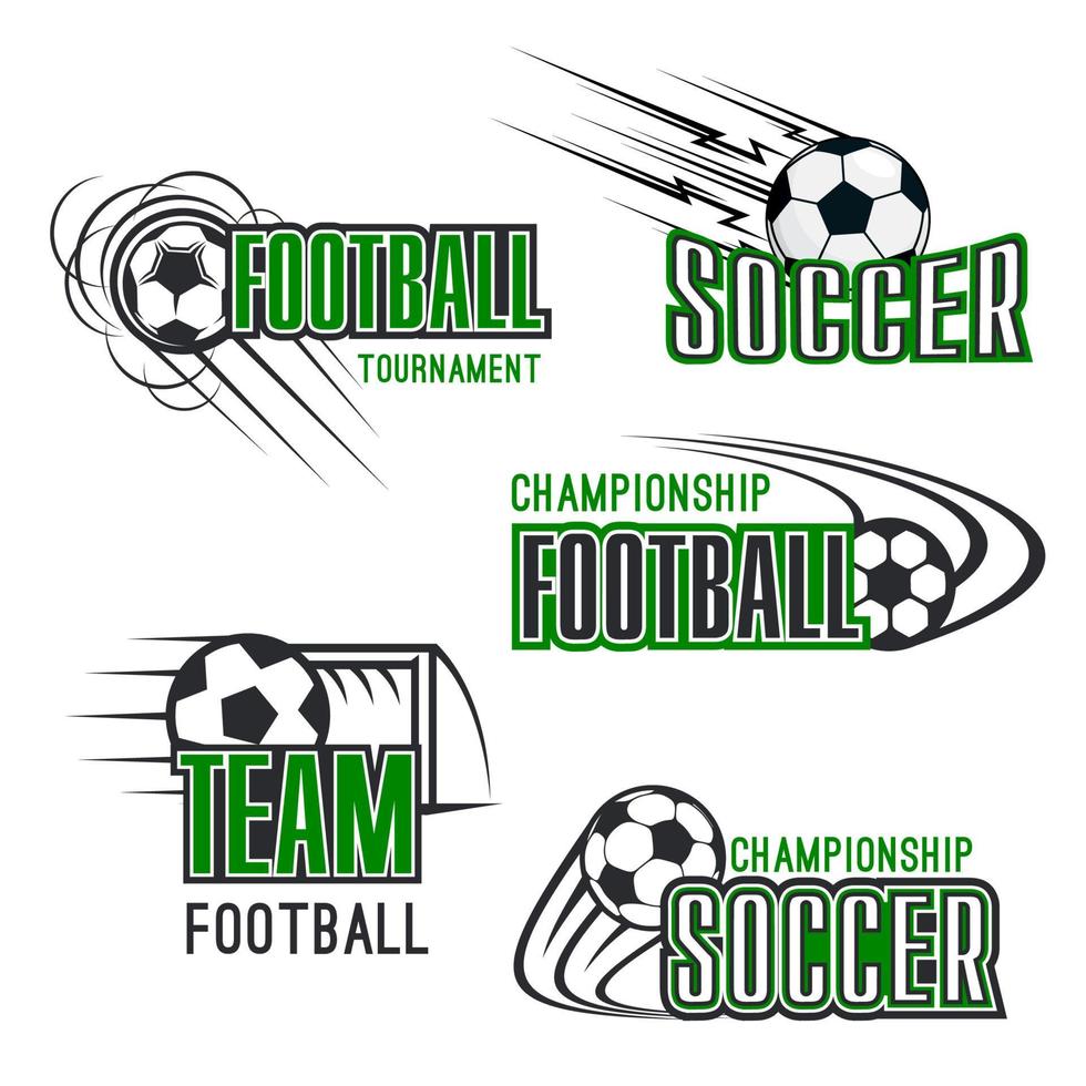 vektor fotboll fotboll turnering ikoner uppsättning