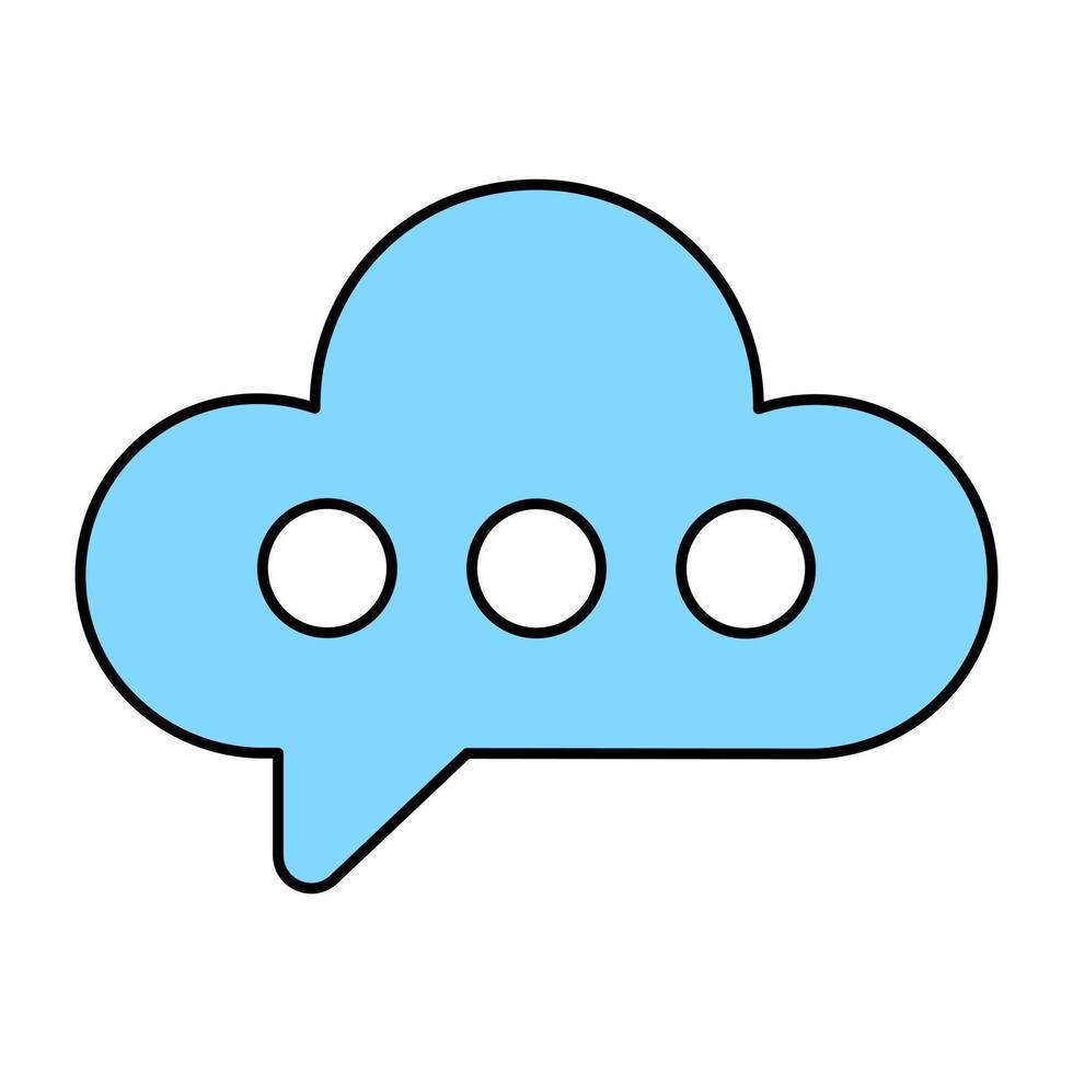 ein Icon-Design des Cloud-Chats vektor