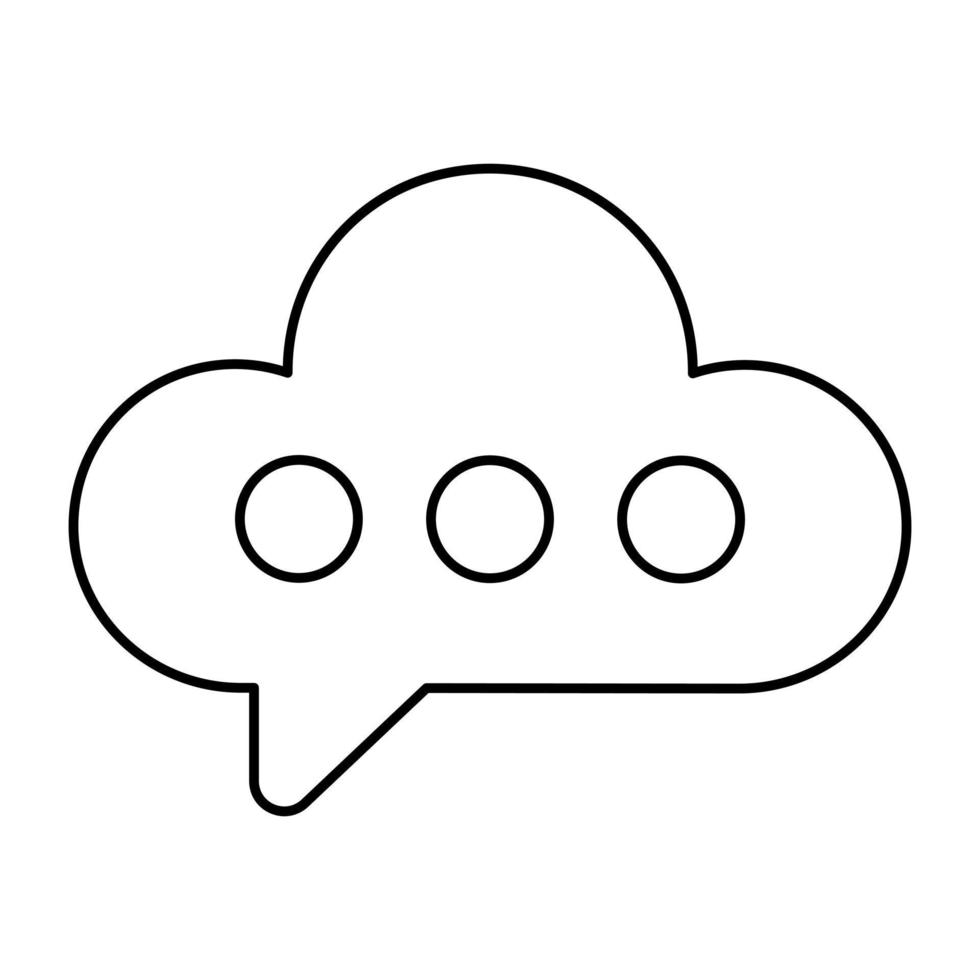 ein Icon-Design des Cloud-Chats vektor