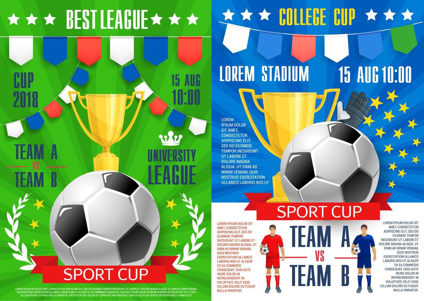 vektor posters för fotboll sport fotboll spel